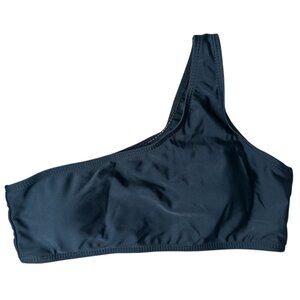 SHEIN Black One Shoulder Bikini Top Size 150 NWOT